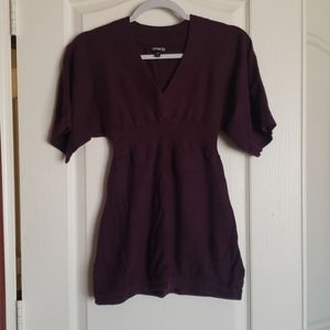 Express maroon sweater tunic